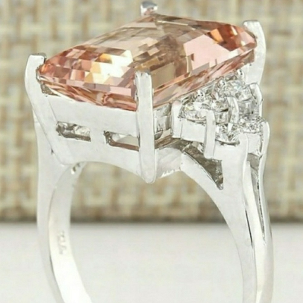 🎀 5.15 CT. Morganite Ring - Picture 7 of 7